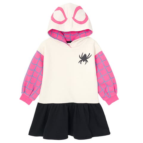 Spider-Verse Cosplay Fleece Hooded Dress