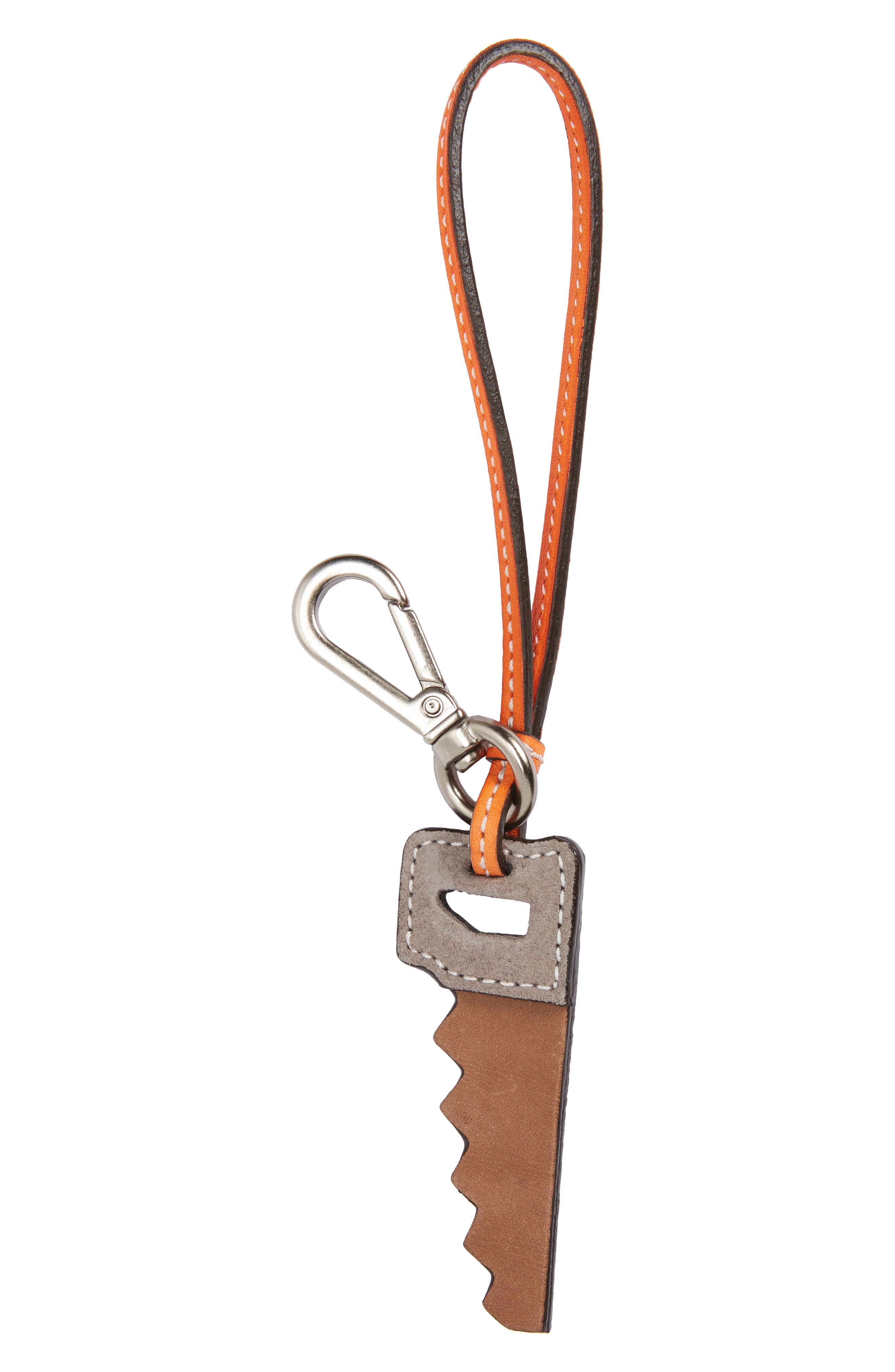 Jacquemus Clés Scie Saw Leather Bag Charm, Main, color, 