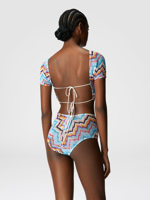 Missoni Bikini With T-shirt Top And Zig Zag Pattern In Multicoloured