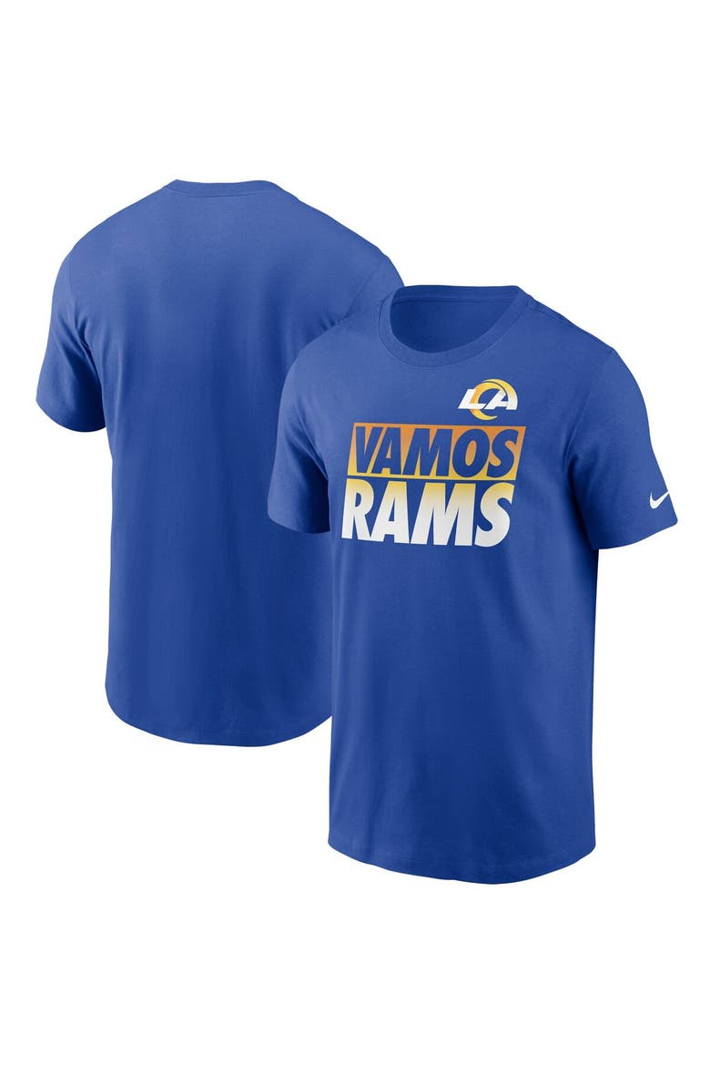 Men's Nike Royal Los Angeles Rams Hometown Collection Vamos T-Shirt, Main, color, Royal