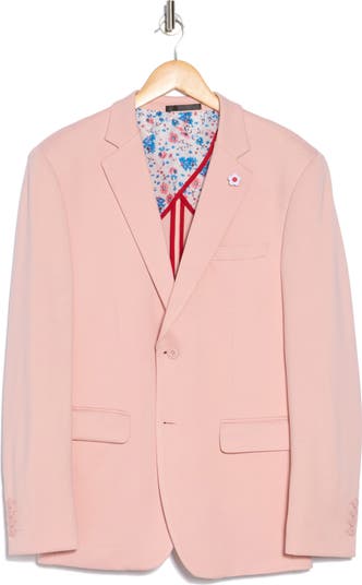 Slim Fit Two-Button Knit Fashion Blazer