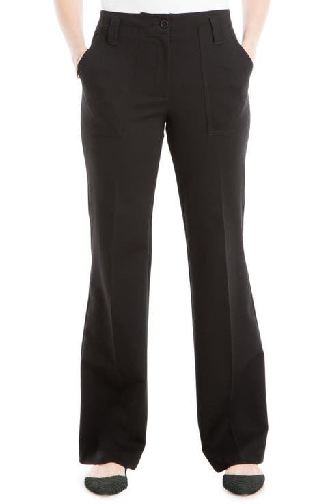 Ponte High Waist Wide Leg Pants