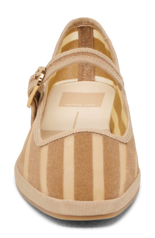 Dolce Vita Tameka Ballet Flats Tan Stripe Mesh In Tan Stripe Mesh