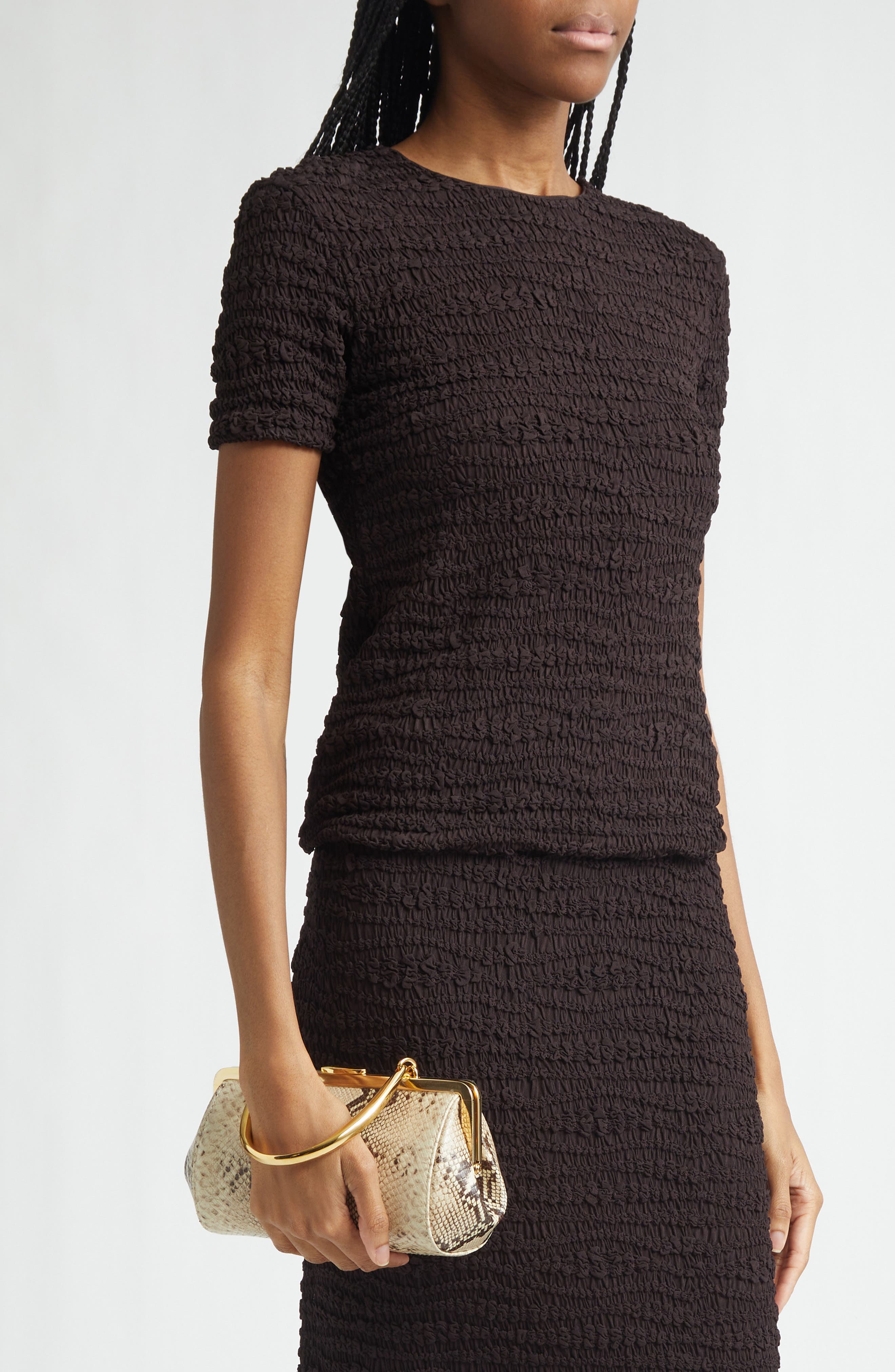 Mansur Gavriel Pina Evening Bag, Alternate, color, Roccia