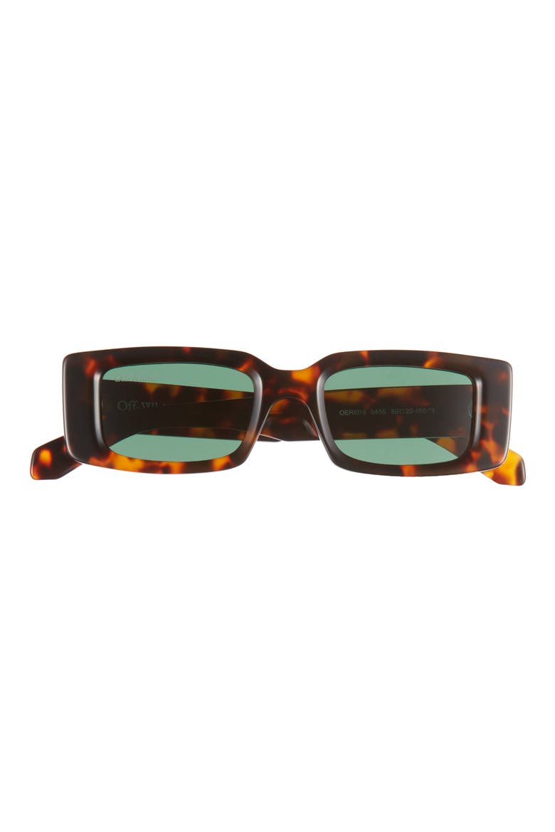 Arthur 50mm Rectangular Sunglasses, Main, color, HAVANA GREEN