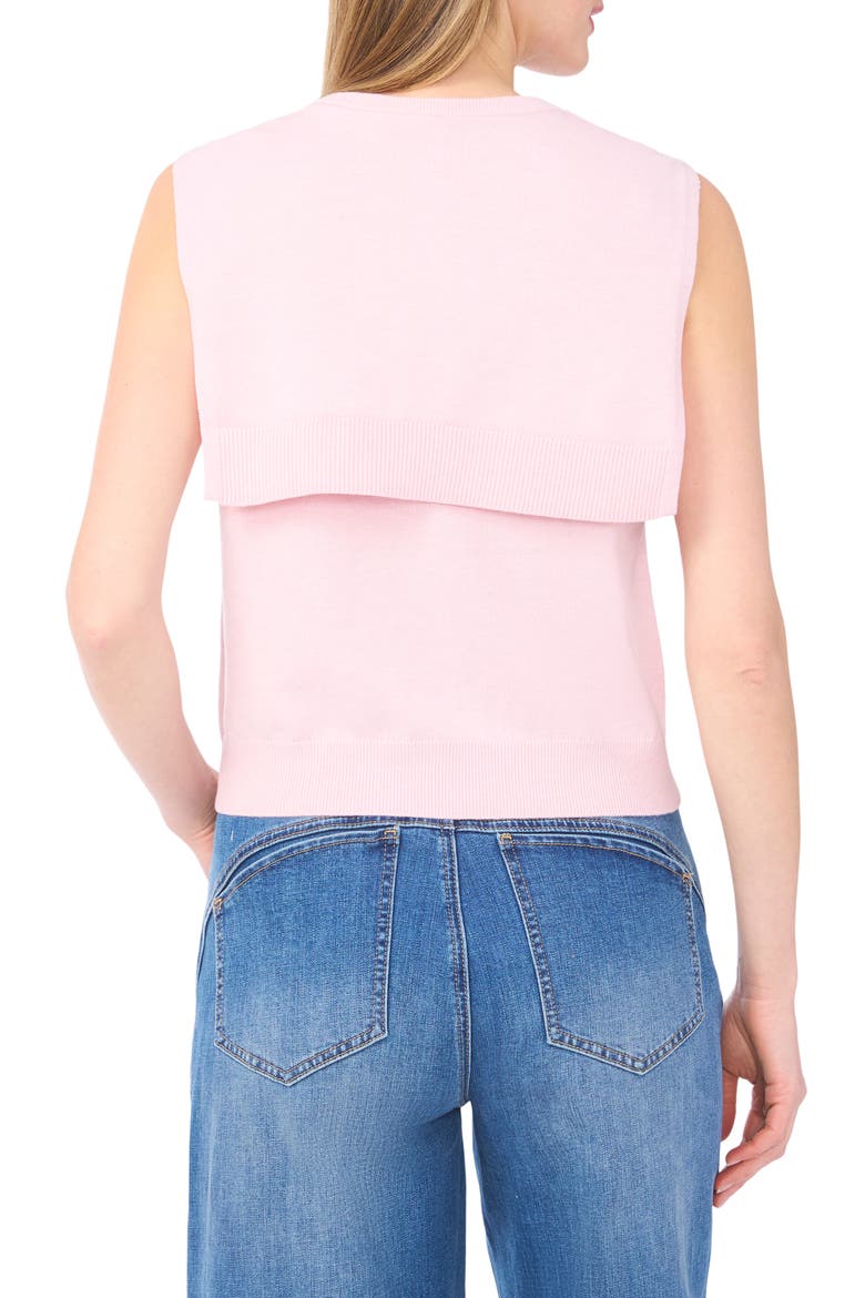 Tie Shoulder Sleeveless Sweater, Alternate, color, CHARMING PINK