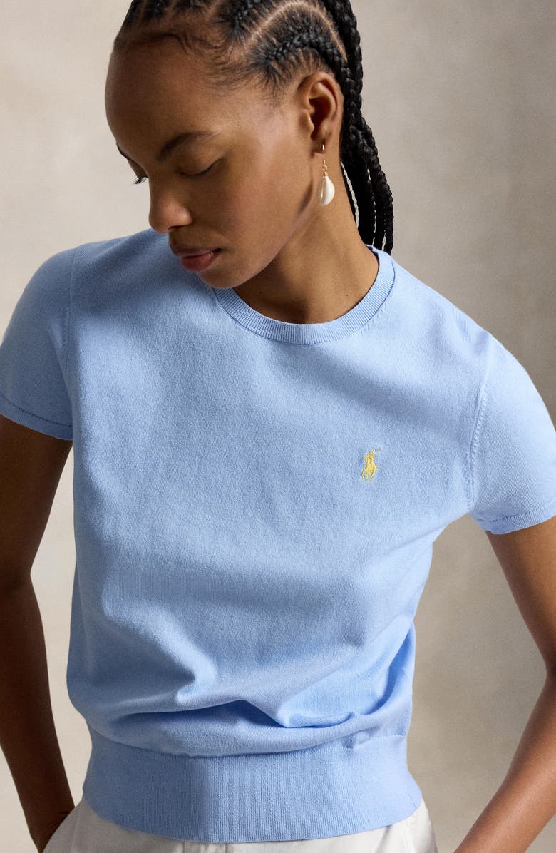 Polo Ralph Lauren Short Sleeve Crewneck Sweater, Alternate, color, 