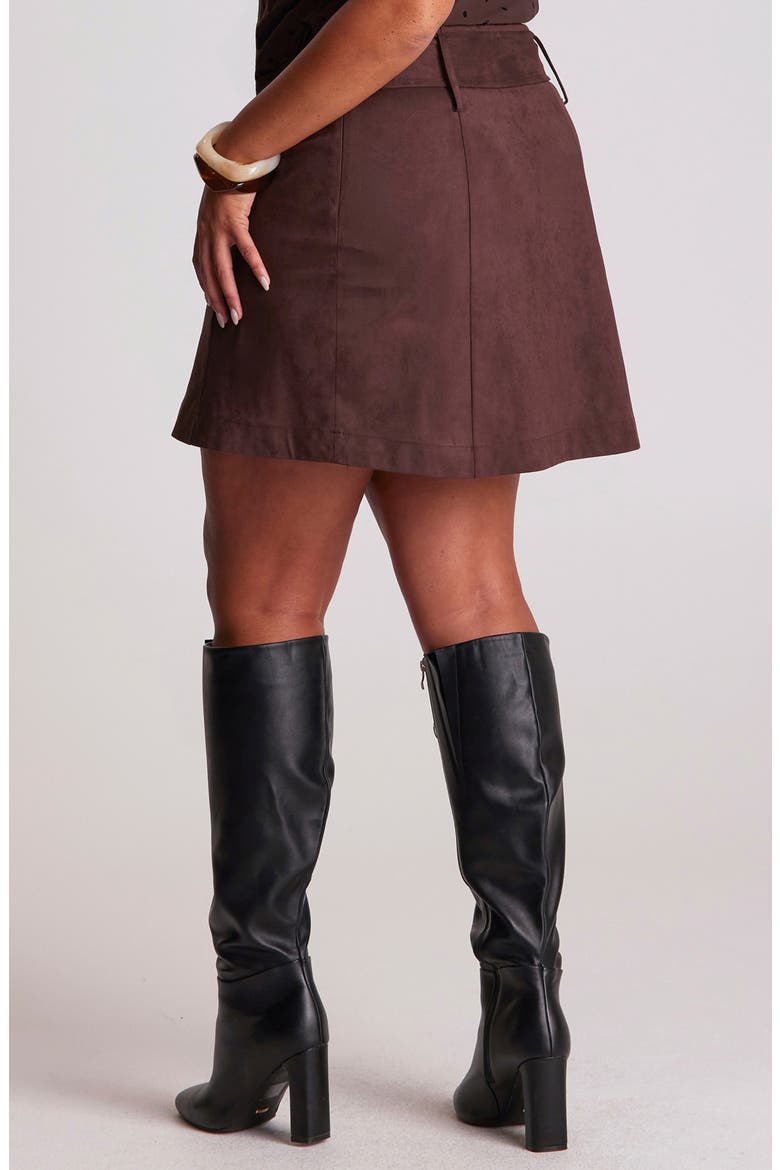 Rowan Belted Miniskirt, Alternate, color, CHESTNUT