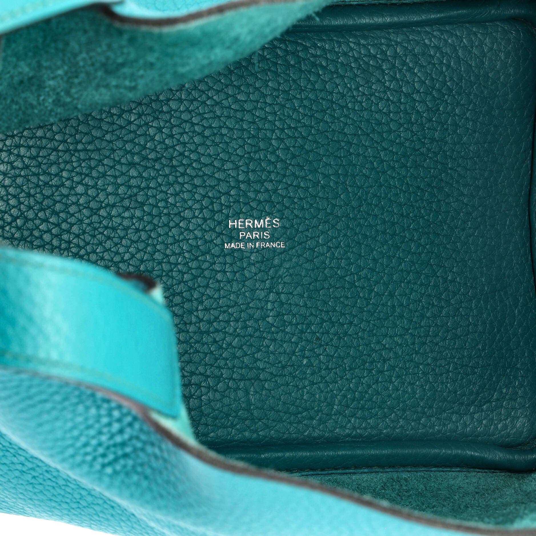 Pre-Owned Hermes Picotin Lock Bag Clemence PM, Alternate, color, Bleu Paon