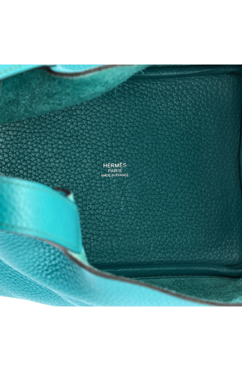 Pre-Owned Hermes Picotin Lock Bag Clemence PM, Alternate, color, Bleu Paon