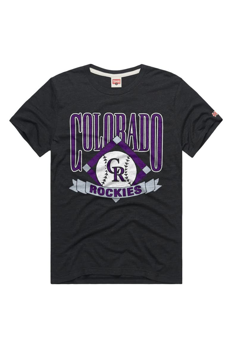 Men's Homage Charcoal Colorado Rockies Tri-Blend Hyperlocal T-Shirt, Main, color, Charcoal