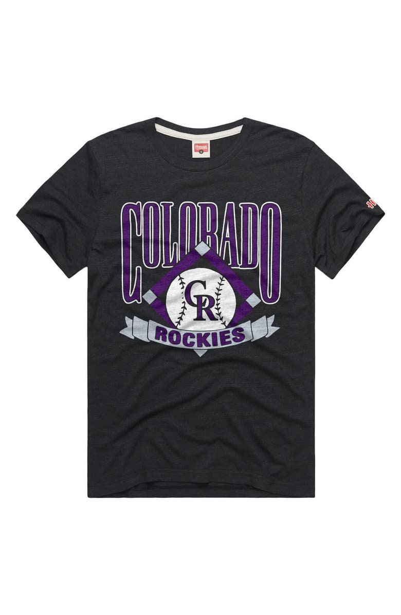 Homage Men's Homage Charcoal Colorado Rockies Tri-Blend Hyperlocal T-Shirt, Main, color, Charcoal