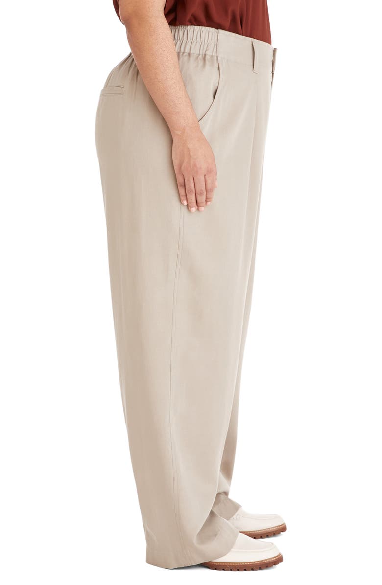 Madewell The Neale Drapeweave Straight Leg Pants, Alternate, color, Pumice