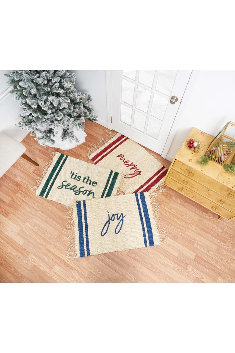 'tis the Season Jute Rug, Alternate, color, Blue