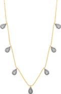 SHYMI Pear Shape Cubic Zirconia Drop Necklace