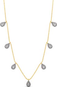 SHYMI Pear Shape Cubic Zirconia Drop Necklace