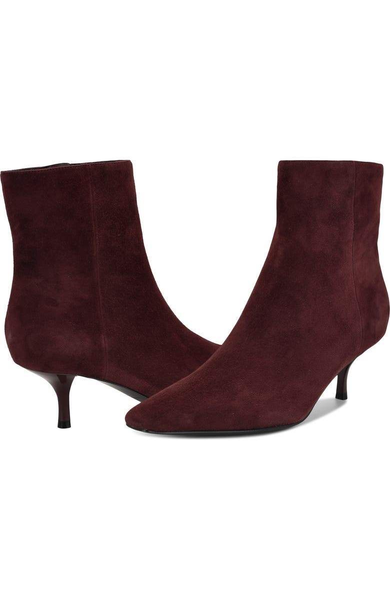 Nine West Hermena Kitten Heel Bootie, Alternate, color, Dark Red