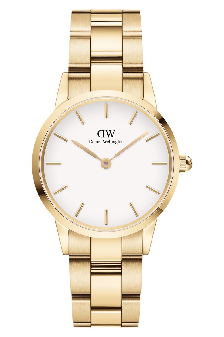 Iconic Link Bracelet Watch, 40mm, Main, color, GOLD