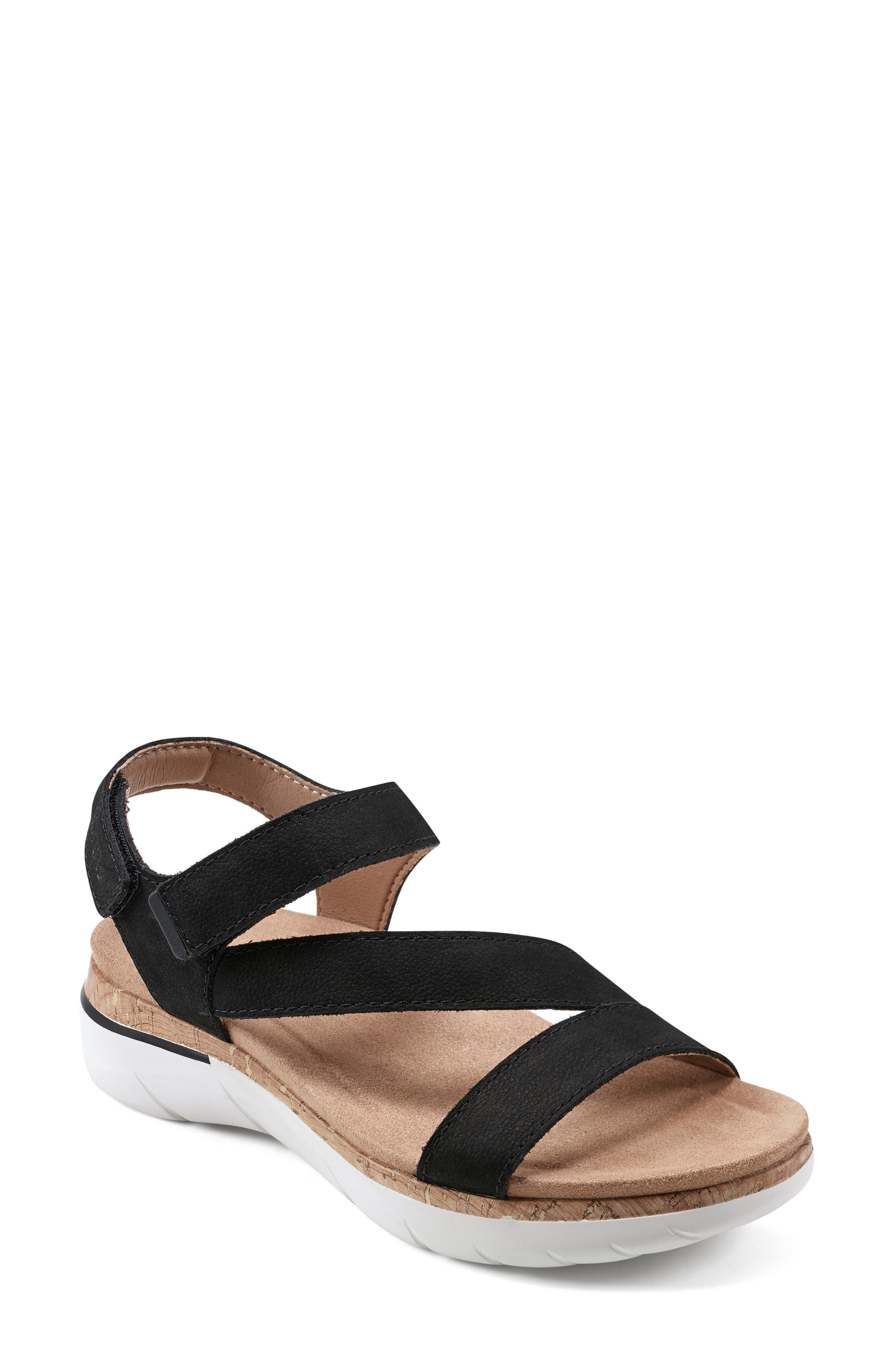 Earth<sup>®</sup> Roni Ankle Strap Sandal, Main, color, Black