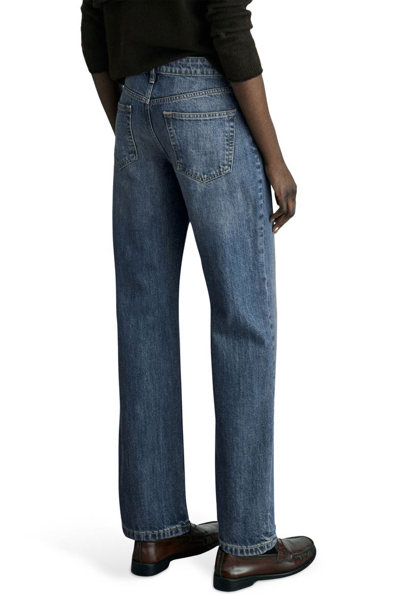 MANGO Mid Rise Straight Leg Jeans, Alternate, color,