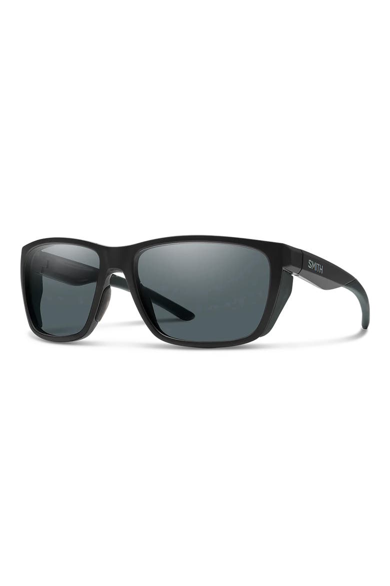 Gender Inclusive Longfin Elite Polarized Square Sunglasses, Alternate, color, MATTE BLACK / POLARIZED GRAY
