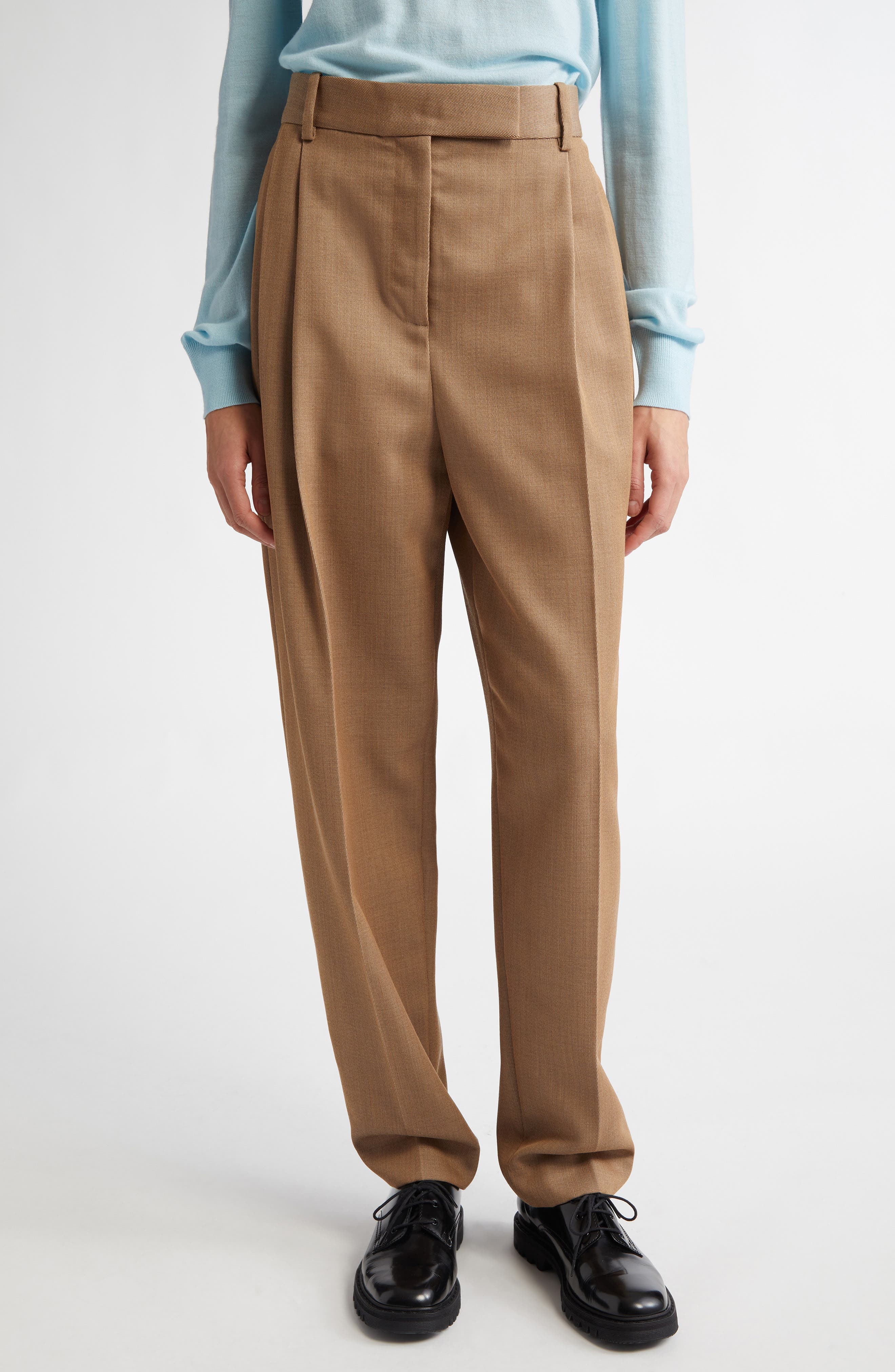 PARTOW Bacall Virgin Wool Trousers in Almond 