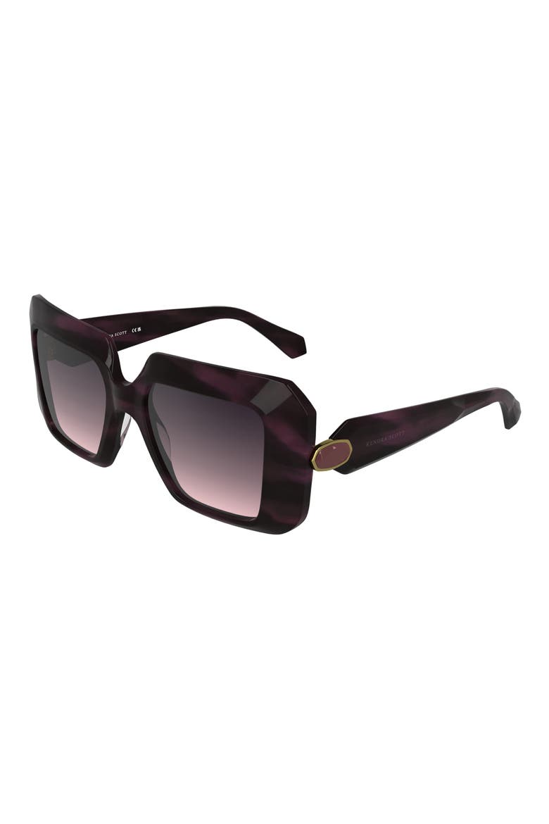 Brooke 54mm Square Sunglasses, Alternate, color, STRIPED CYCLAMEN