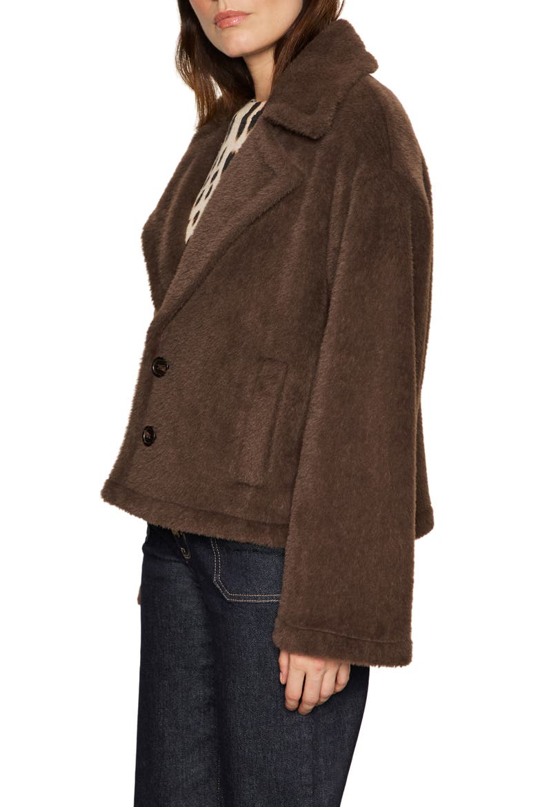 Colette Faux Fur Jacket, Alternate, color, CHOCO CHIP
