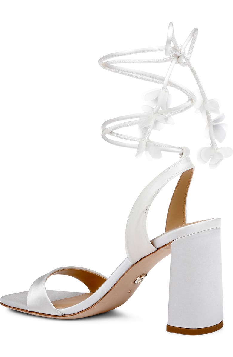 Badgley Mischka Collection Westminster Ankle Wrap Sandal, Alternate, color, White Satin