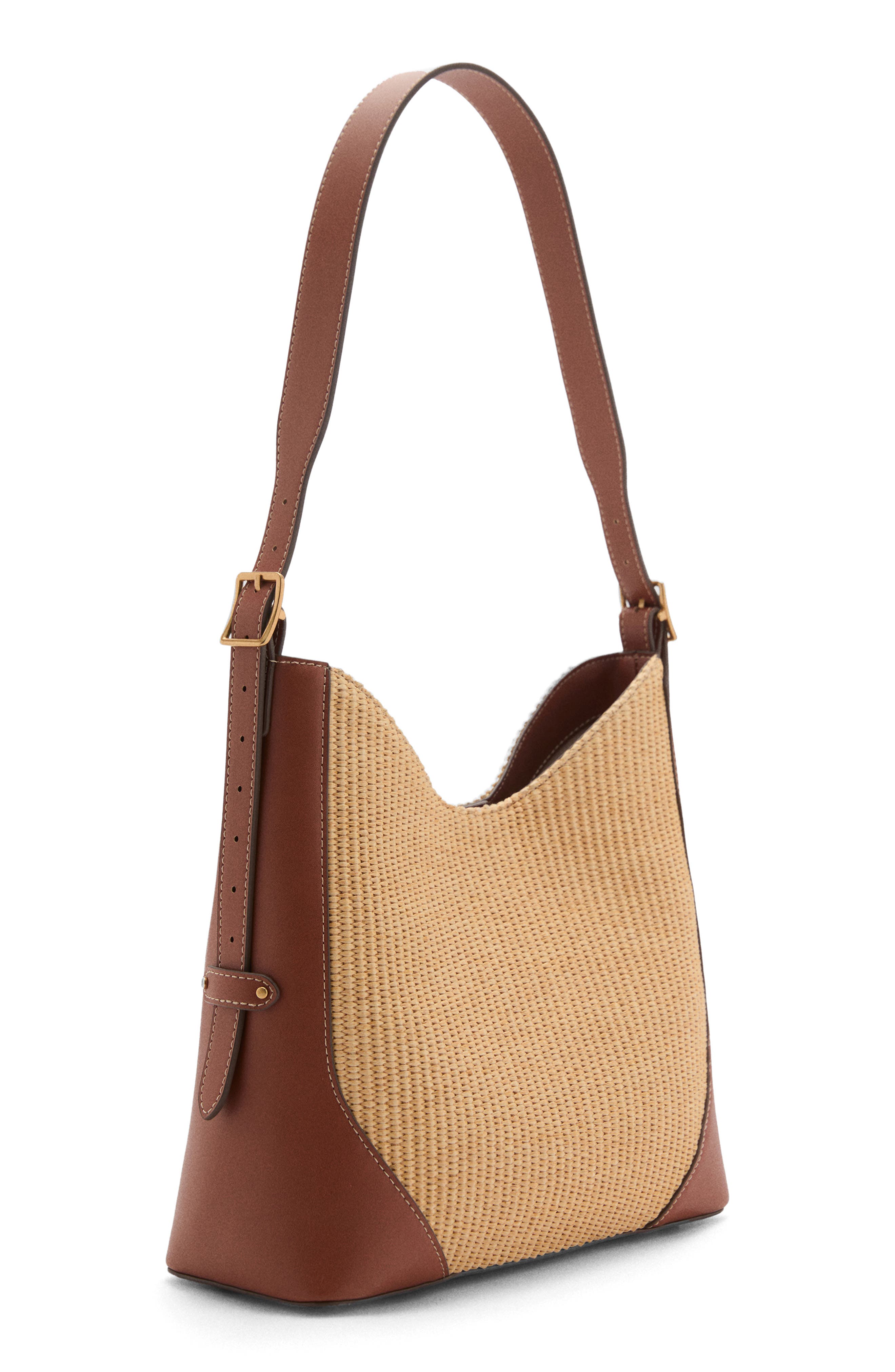 MANGO Canvas Shoulder Bag, Alternate, color, 