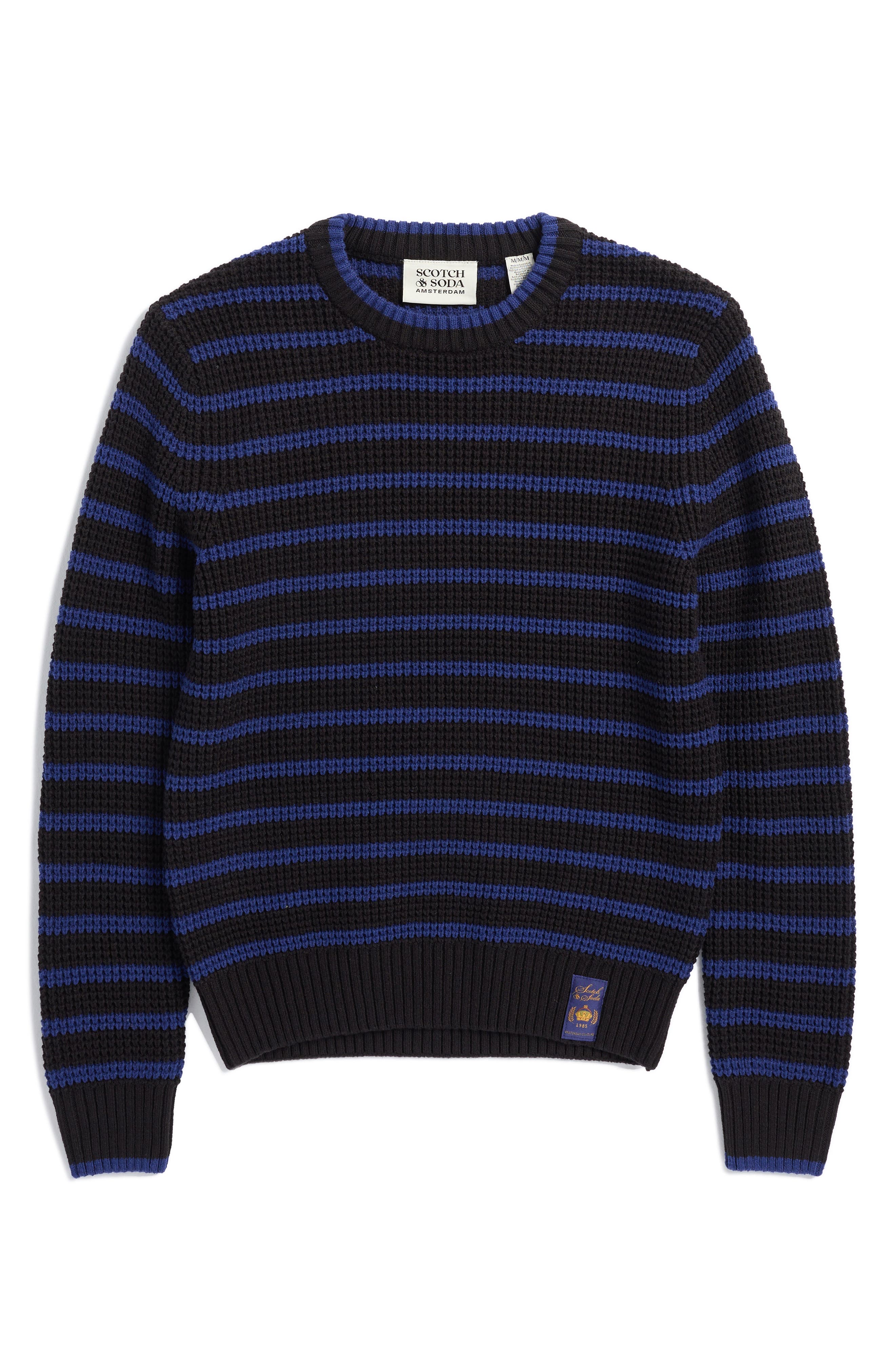 Scotch & Soda Kids' Yarn Dye Stripe Crewneck Sweater