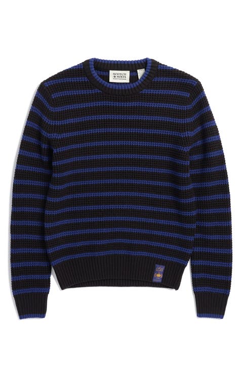 Kids' Yarn Dye Stripe Crewneck Sweater (Big Kid)