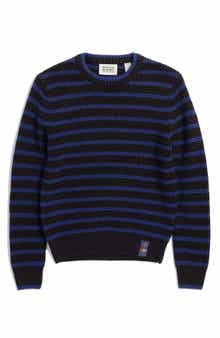 Scotch & Soda Kids' Yarn Dye Stripe Crewneck Sweater
