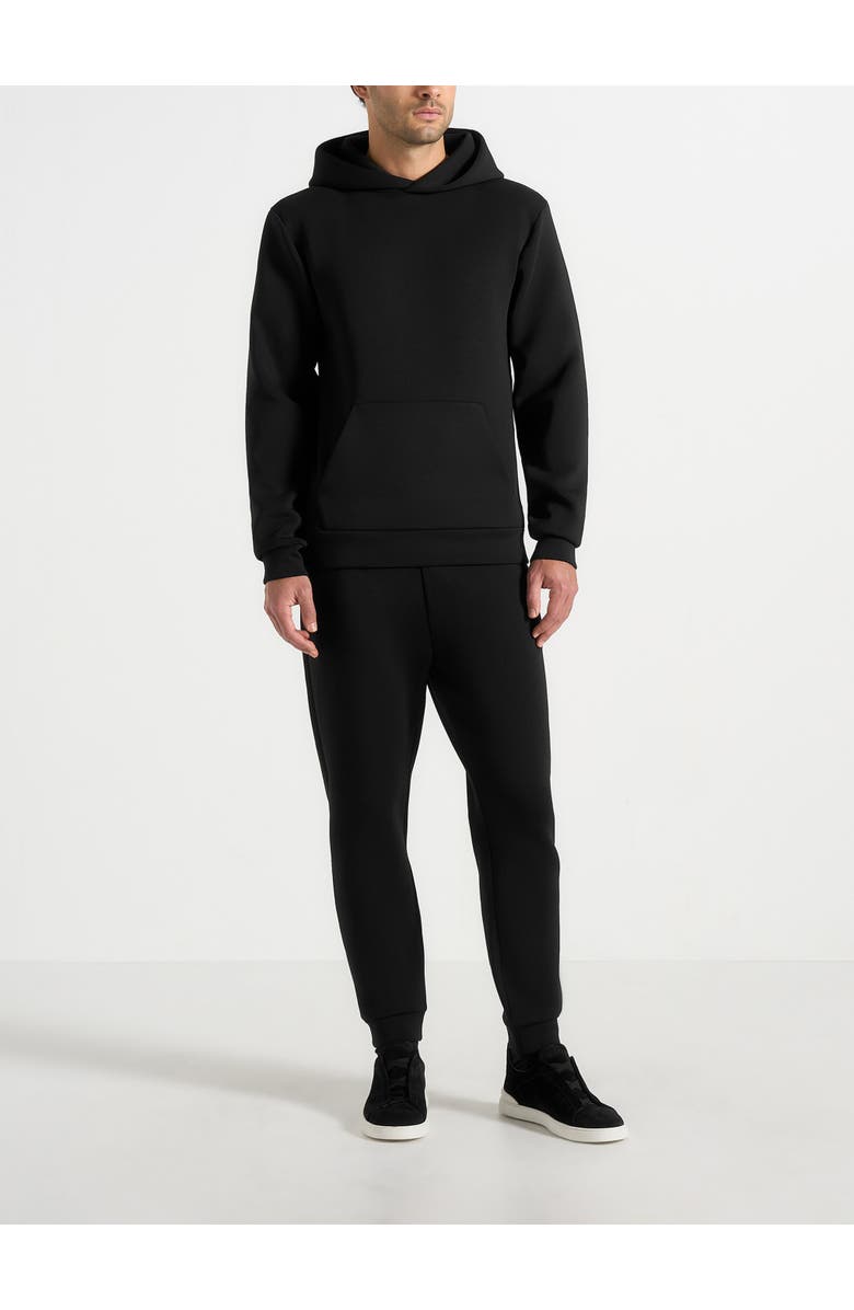 Manière De Voir Neoprene Minimal Tapered Fit Cuffed Joggers, Alternate, color, Black