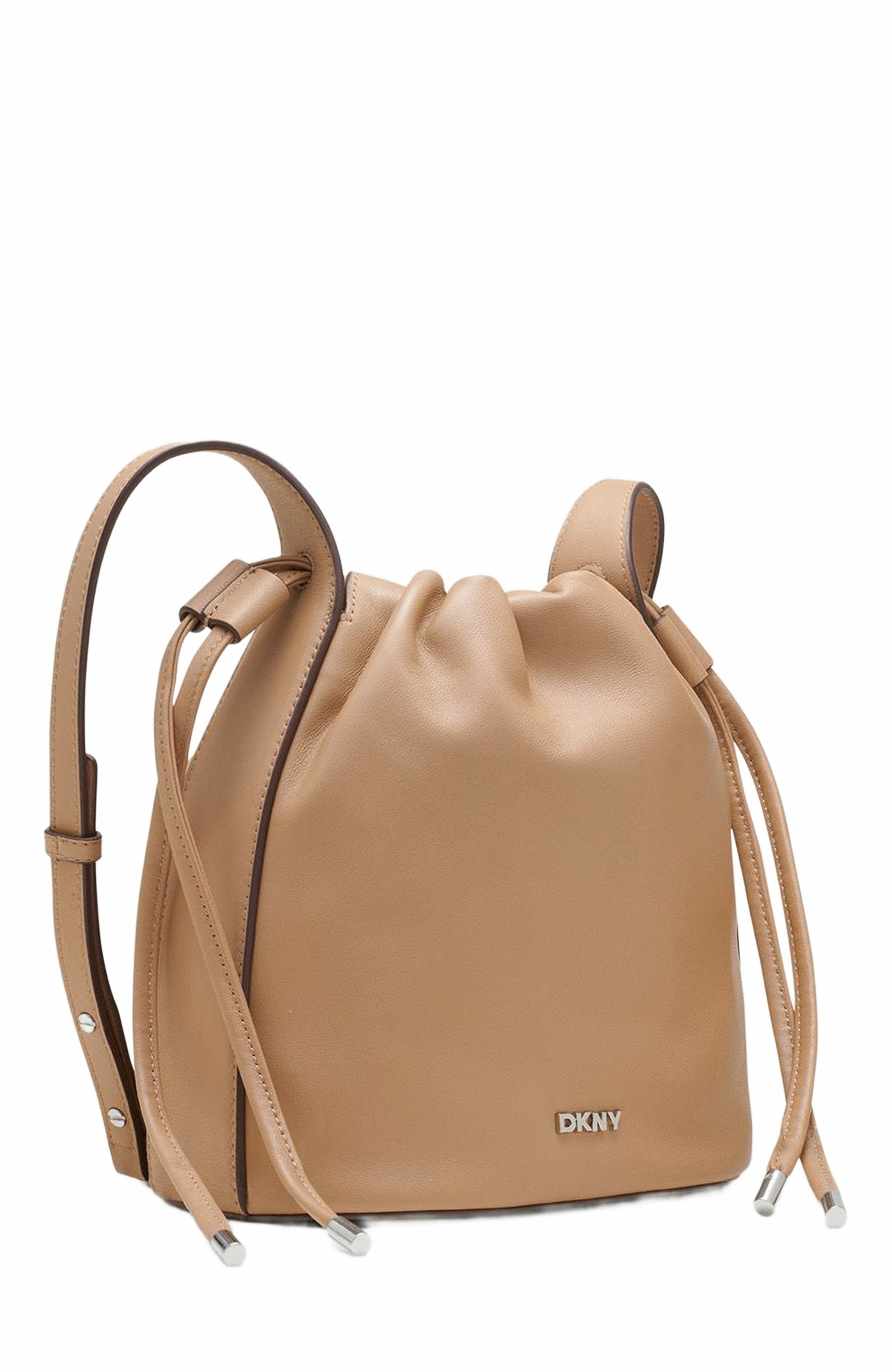 Channing Small Drawstring Bag, Alternate, color, CAPPUCINO