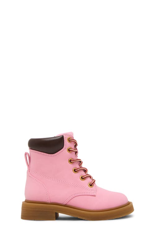 Steve Madden Kids' Tjumble Lace-up Bootie In Pink