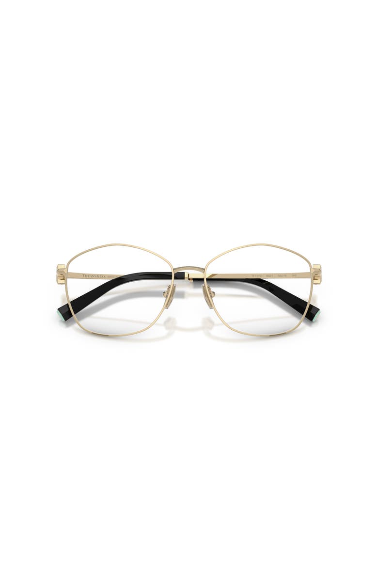 Tiffany & Co. 53mm Irregular optical glasses, Alternate, color, Gold
