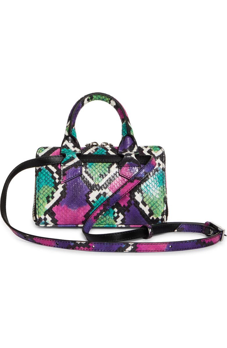 The Attico Friday Snakeskin Print Leather Handbag, Alternate, color,