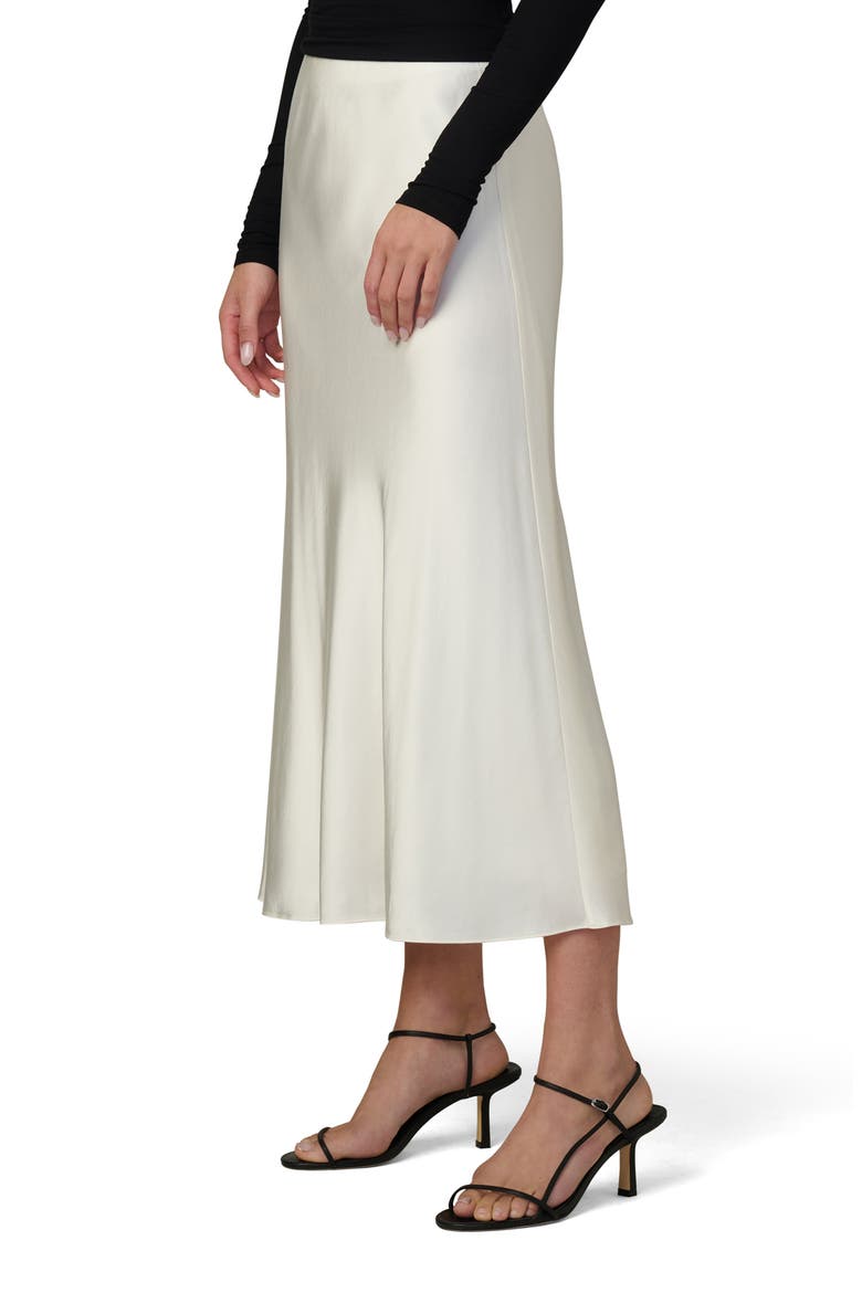 The Ines Satin Midi Skirt, Alternate, color, ECRU