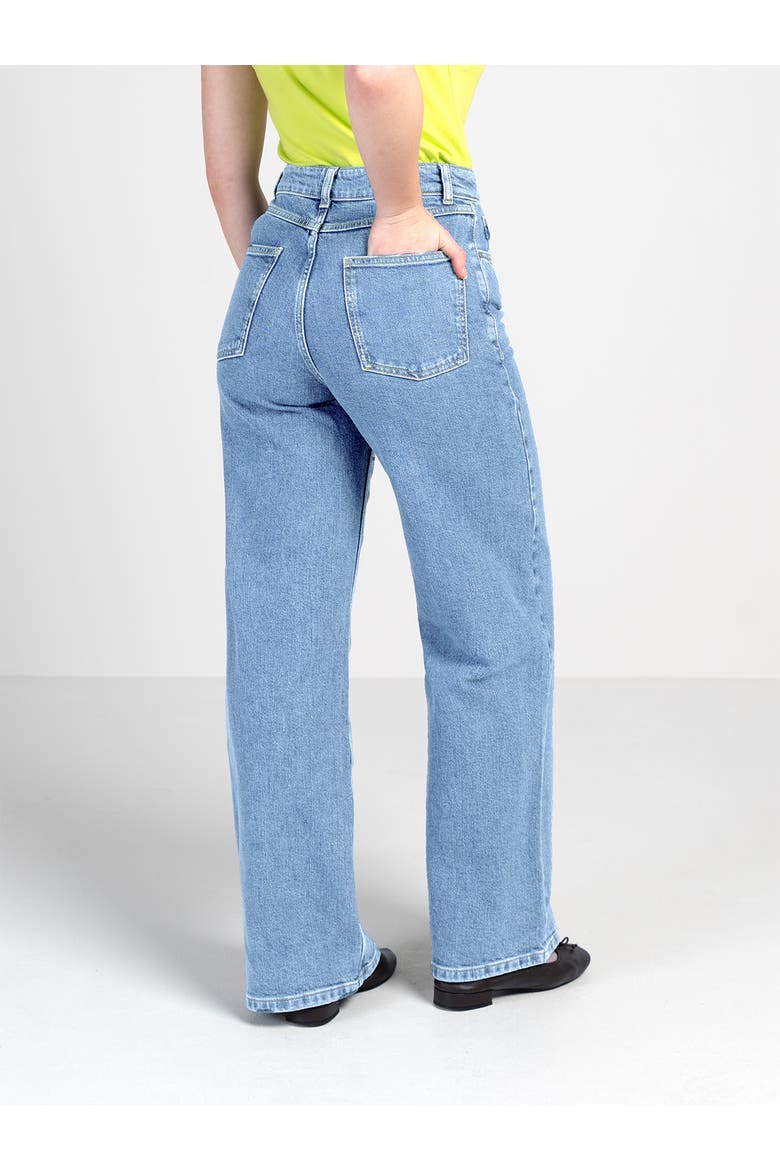 Darla Wide Leg High Waisted Jeans, Alternate, color, Light Denim