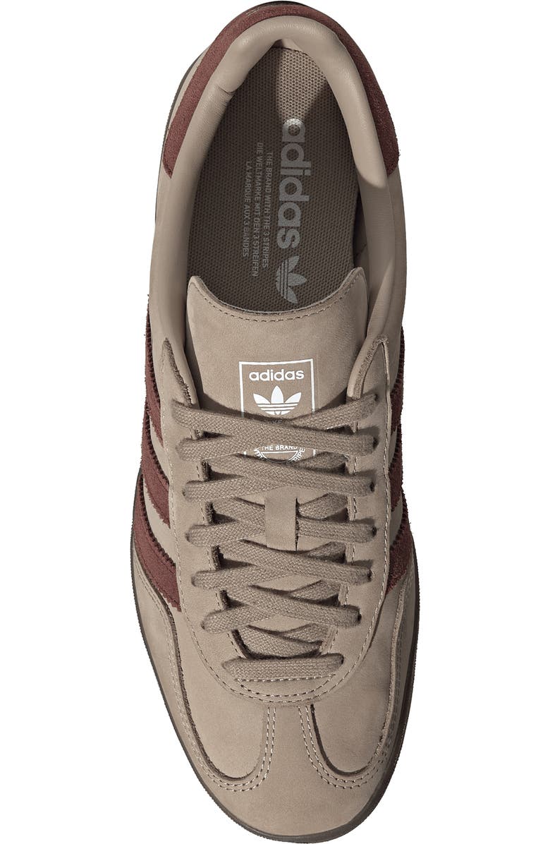 adidas Gazelle Indoor Sneaker, Alternate, color, Trace Khaki/ Fox Brown/ White