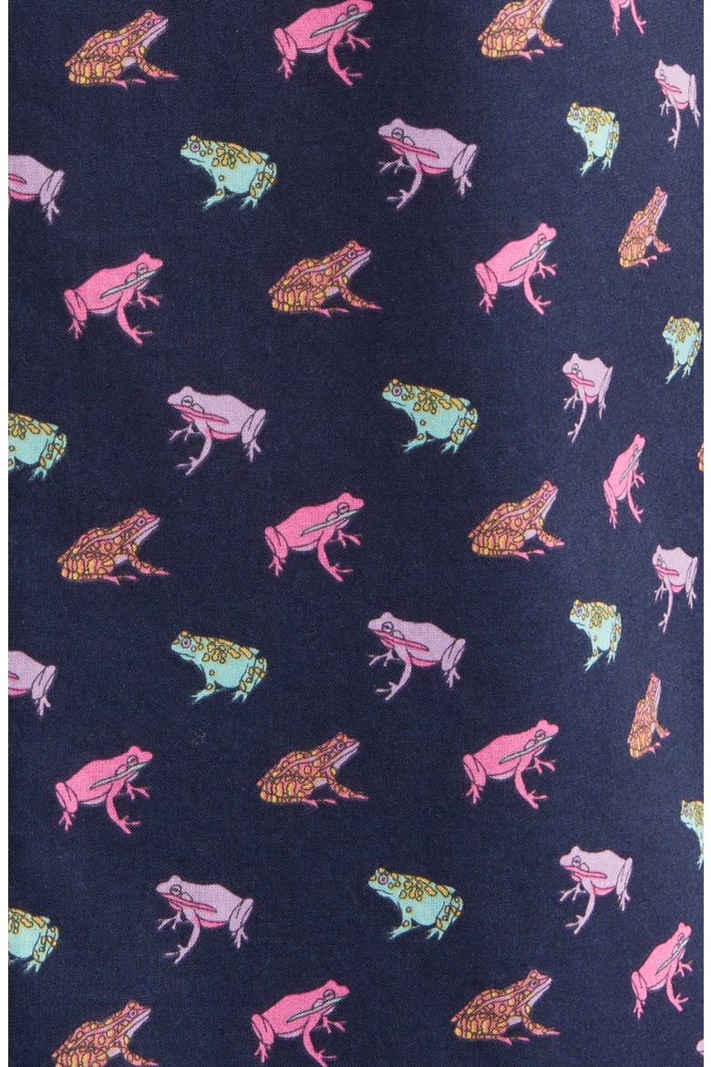 Riviera Frog Print Short Sleeve Stretch Cotton Button-Up Shirt, Alternate, color, FABULOUS FROGS C28