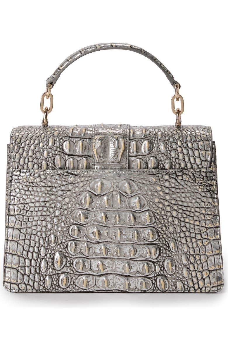 Brahmin Hallie Small Croc Embossed Leather Top Handle Bag, Alternate, color,