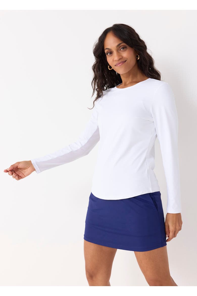 Long Sleeve Performance Top, Alternate, color, White