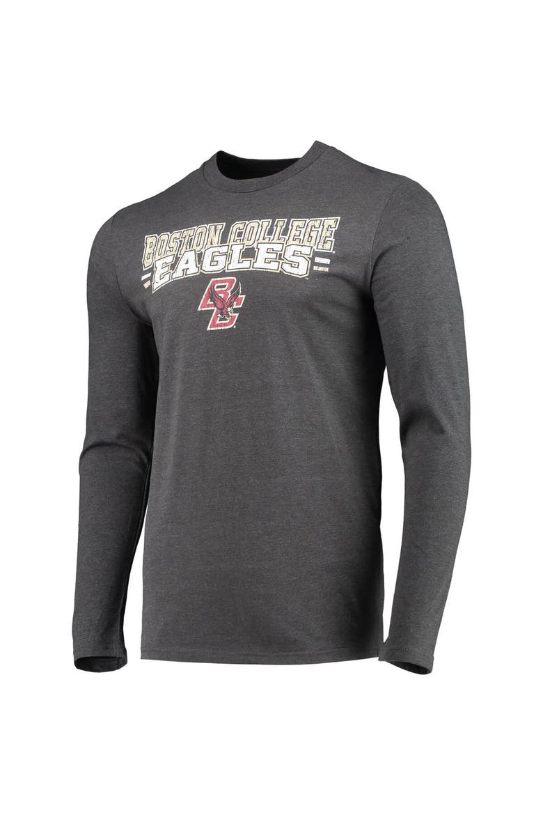 Men's Concepts Sport Maroon/Heathered Charcoal Boston College Eagles Meter Long Sleeve T-Shirt & Pants Sleep Set, Alternate, color, Maroon