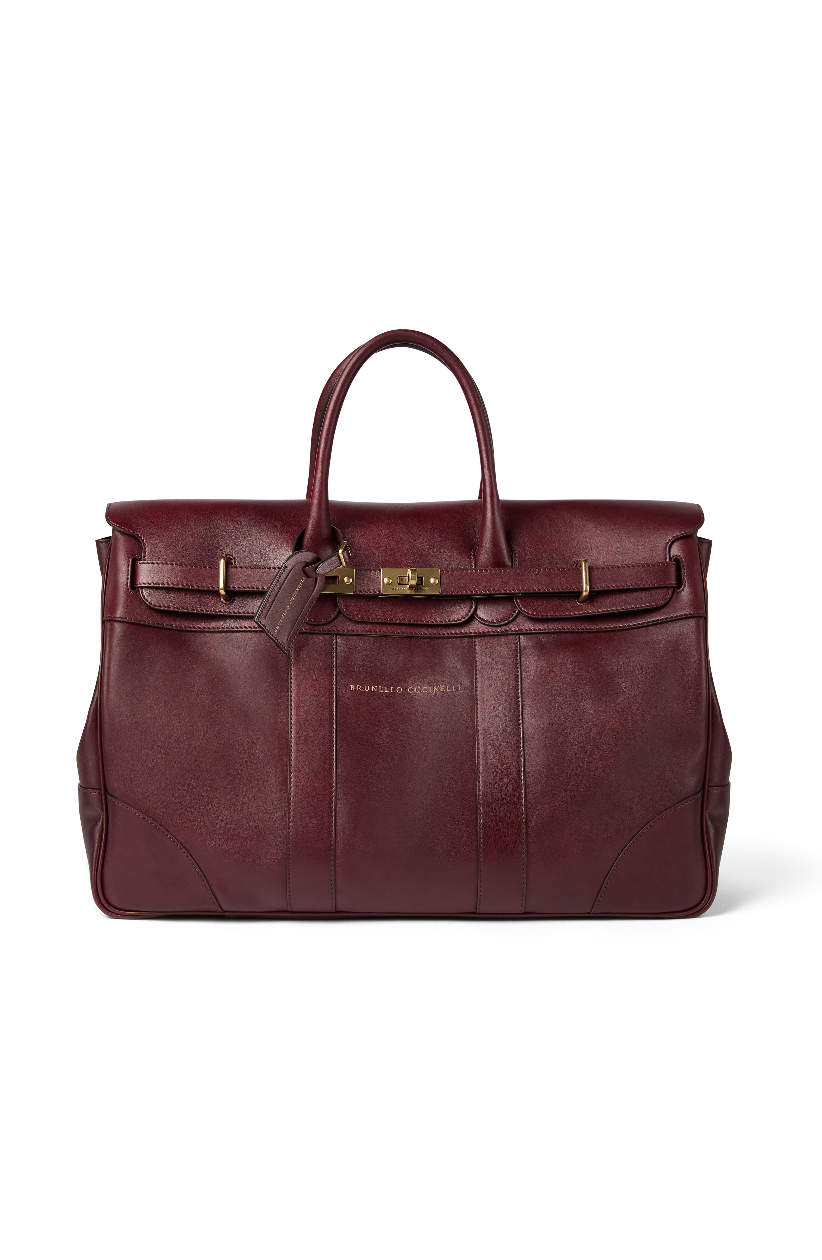Brunello Cucinelli Calfskin bag, Main, color, Burgundy