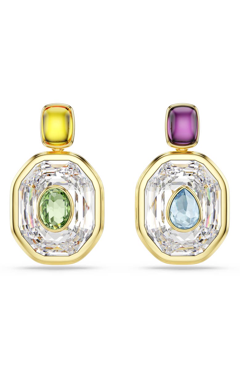 Swarovski Chroma Crystal Mismatched Drop Earrings, Main, color, Multi