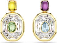 Swarovski Chroma Crystal Mismatched Drop Earrings