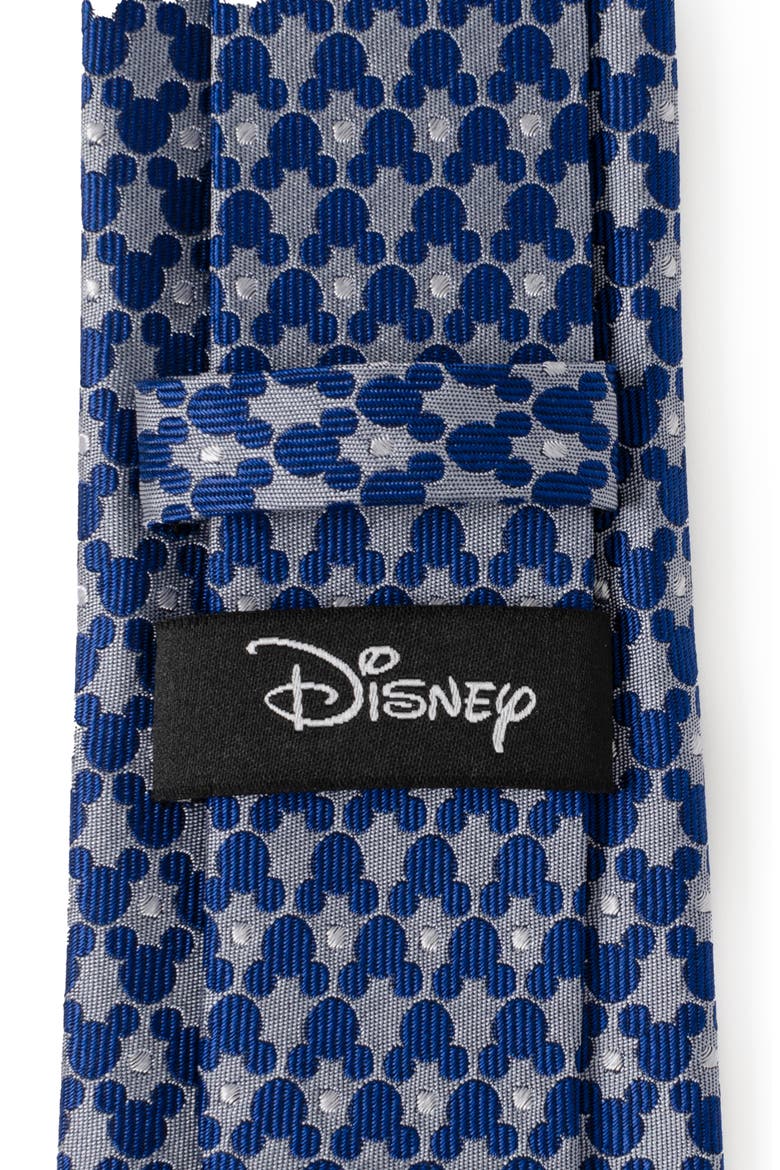 x Disney Mickey Dot Pattern Silk Tie, Alternate, color, BLUE