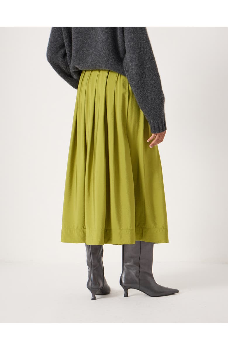 Hush Ivy Pleated Air Flow Midi Skirt, Alternate, color, Olive Green